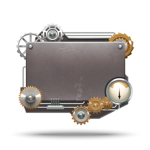 Steampunk Style Frame vector