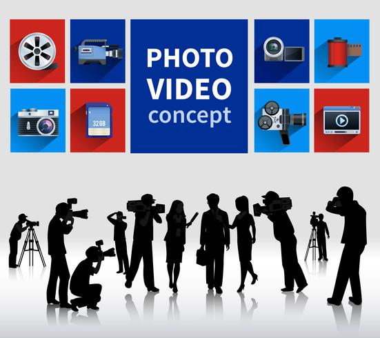 Photo And Video Concept  vector