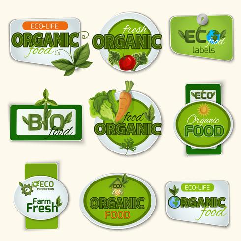 Bio Organic Life Badges  vector