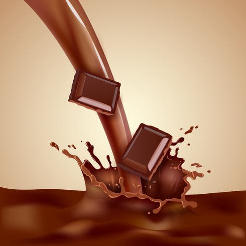 Ilustración de leche choco vector