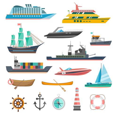 Ships Icons Set  vector