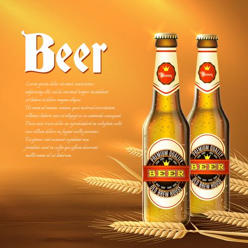 Beer Bottle Background vector