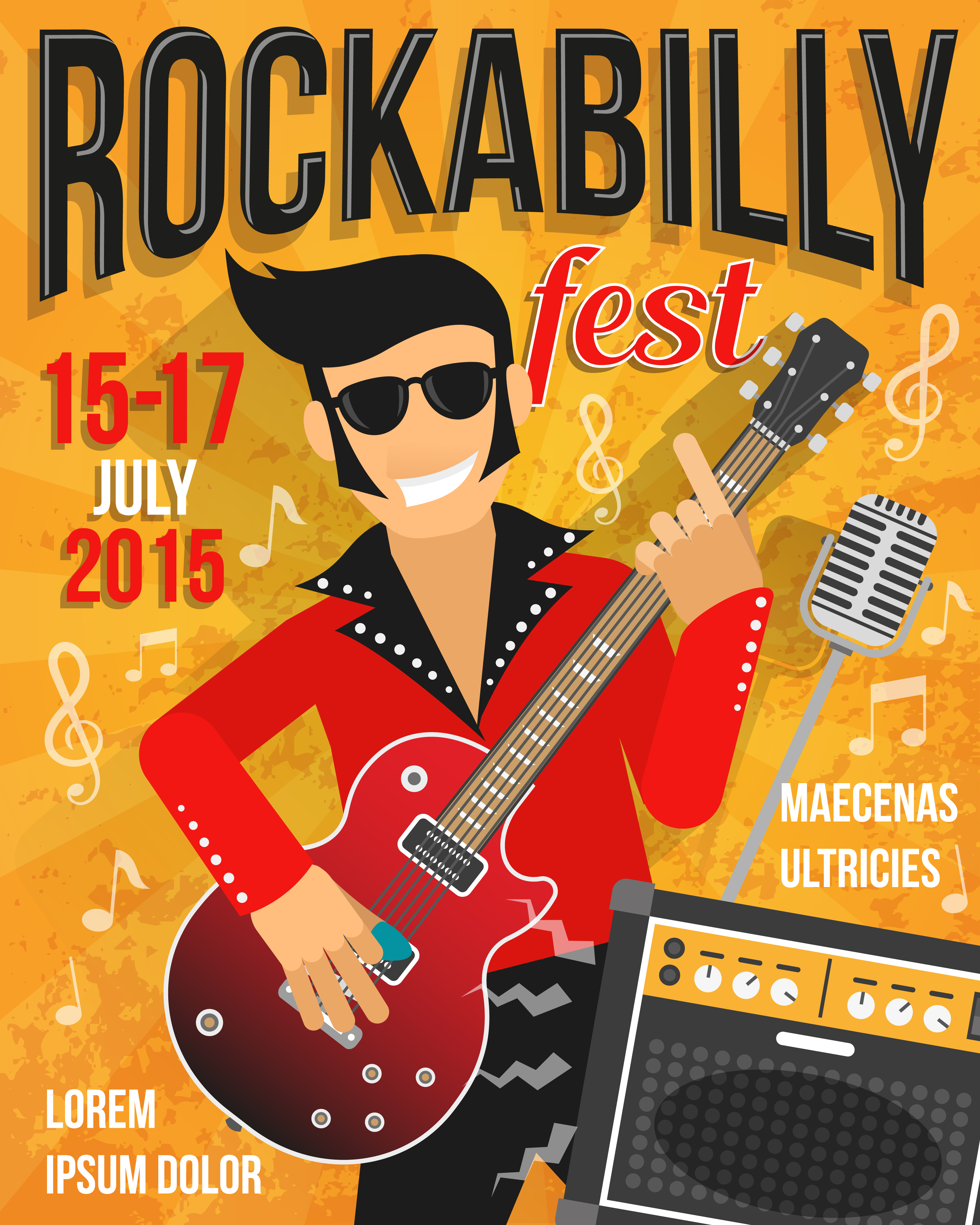 Music Festival Poster - Download Free Vectors, Clipart ...