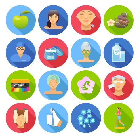 Rejuvenation Flat Set vector