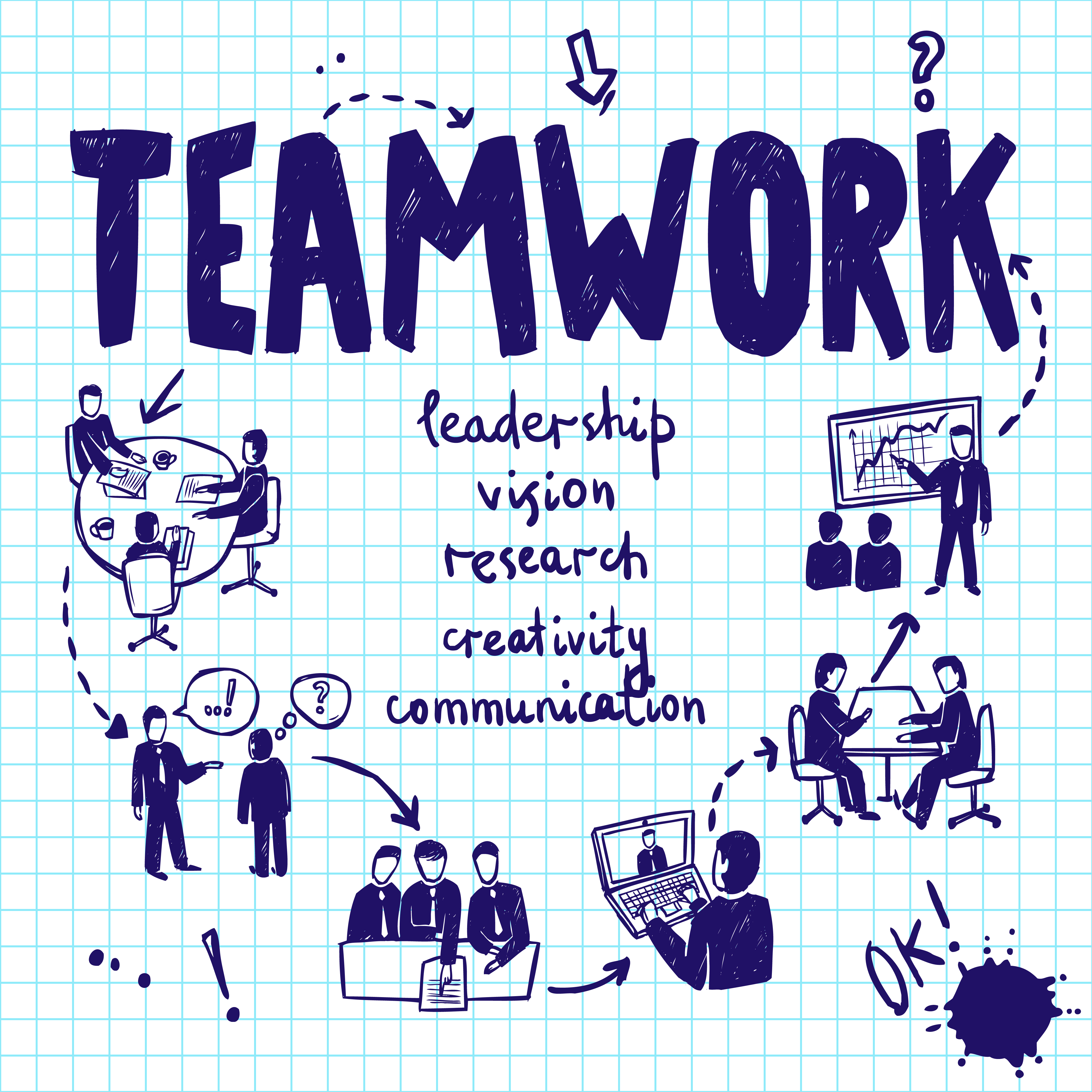 Teamwork Design Concept 468995 Vector Art at Vecteezy