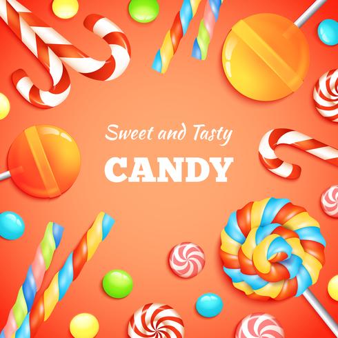 Fondo de dulces y caramelos vector