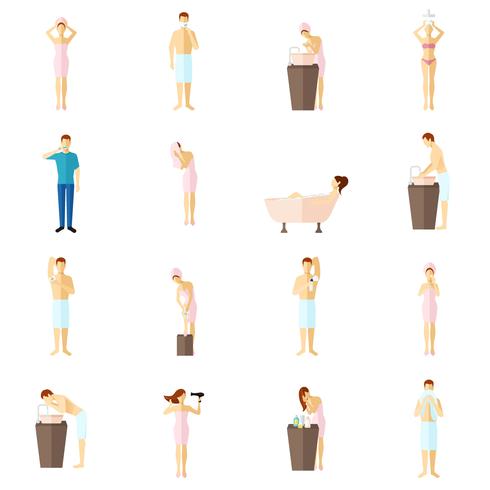 Personal Hygiene Flat Icons Set Download Free Vectors Clipart