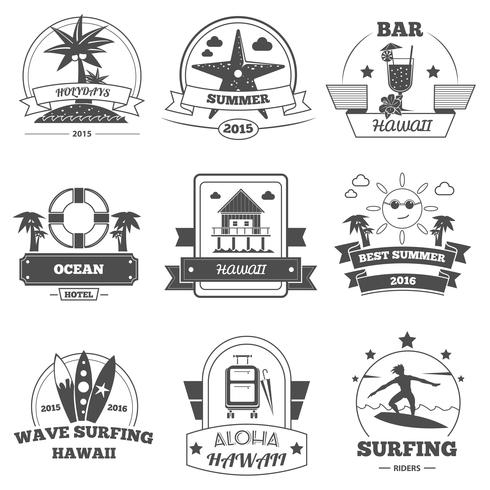 Beach Label Set vector