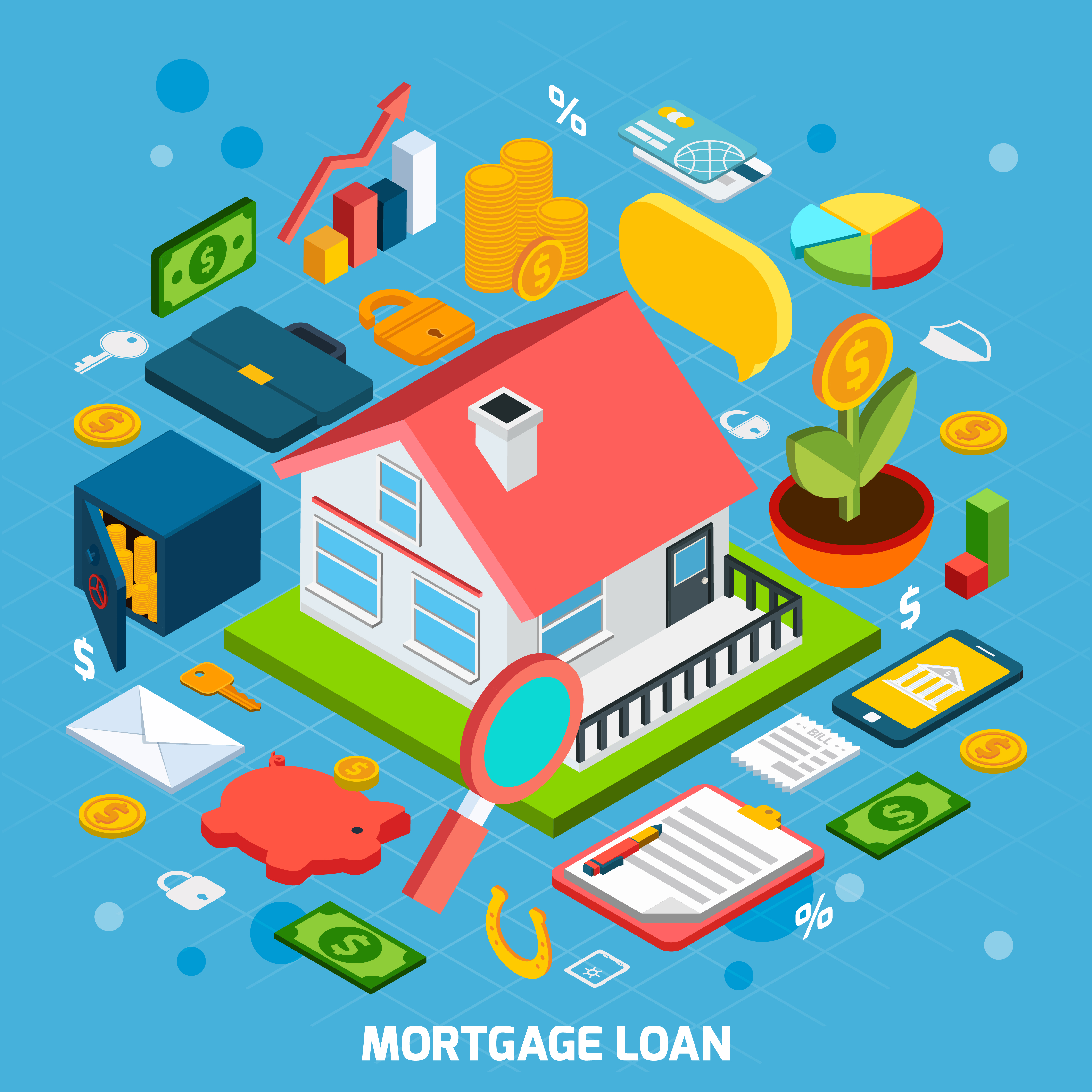 Mortgage Loan Concept 469232 Vector Art at Vecteezy