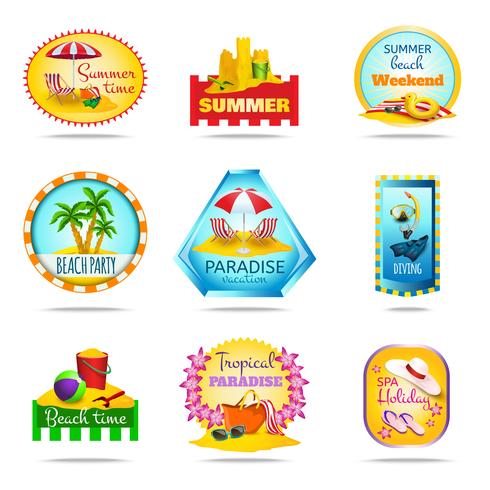 Vacation Emblems Set vector