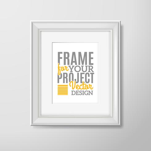 Wall photo frame square icon vector