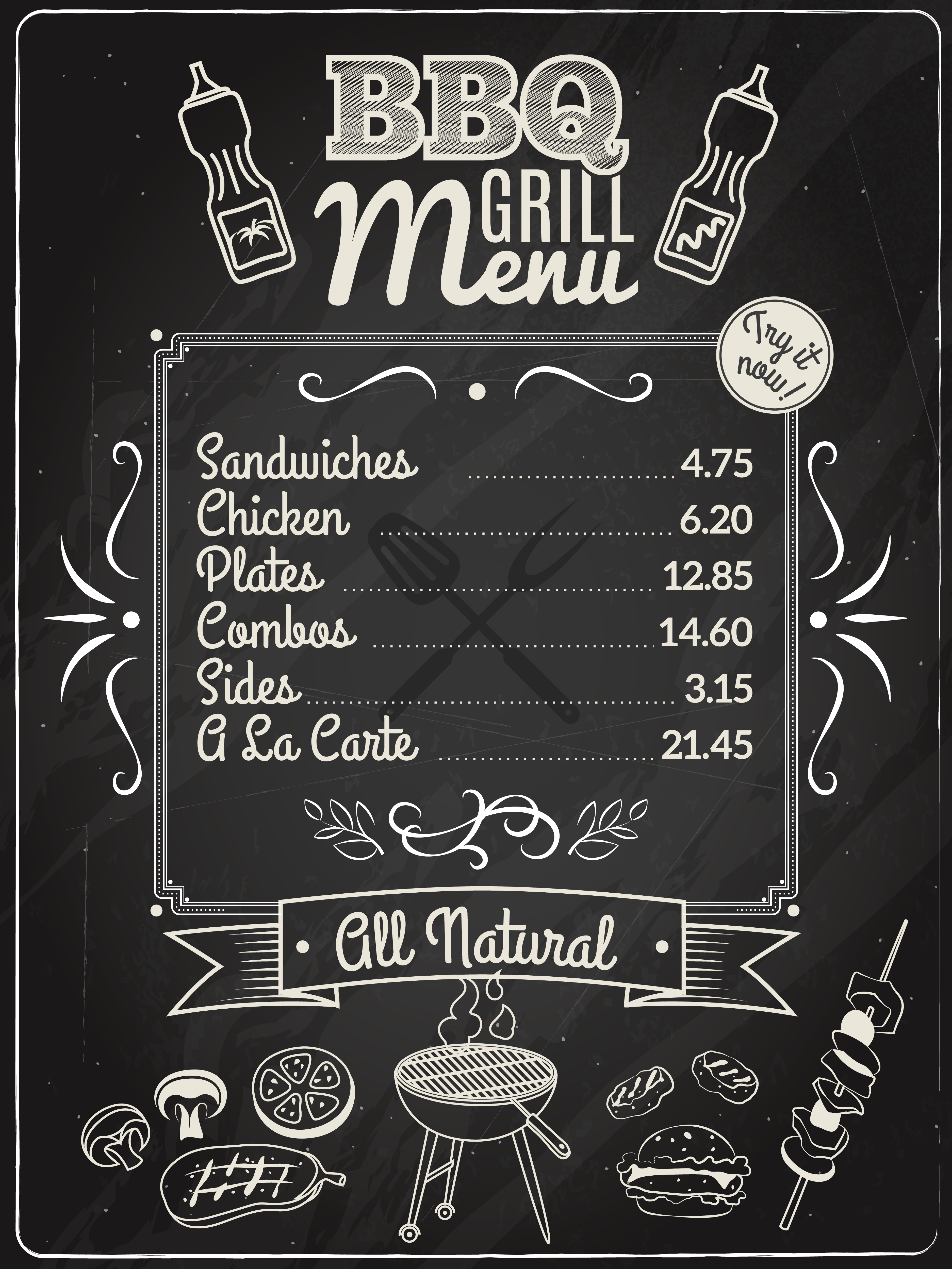 Chalkboard Menu Template