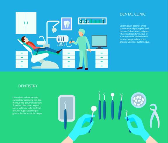 Conjunto De Banners De Clinica Dental Descargar Vectores Gratis