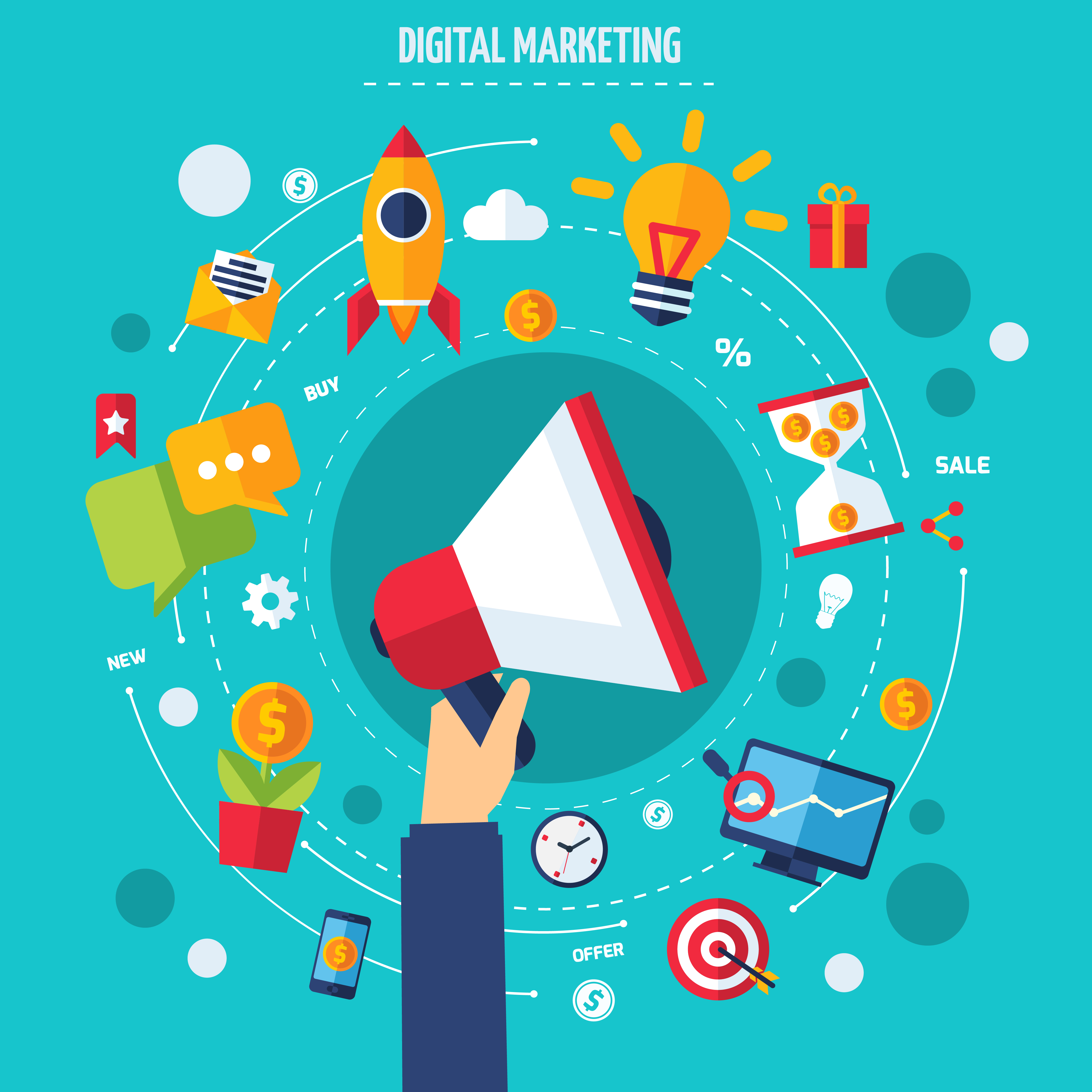 Digital Marketing Concept 469522 Vector Art at Vecteezy