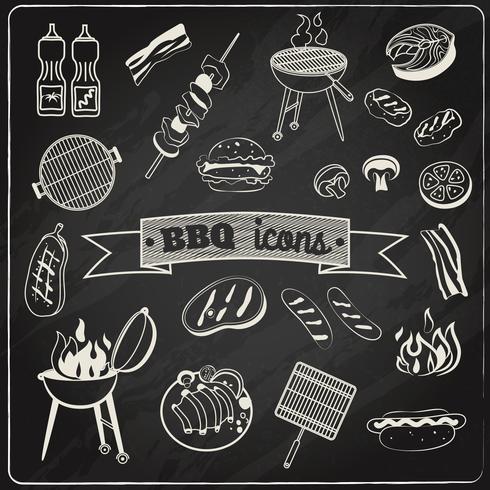 Barbecue Chalkboard Set vector