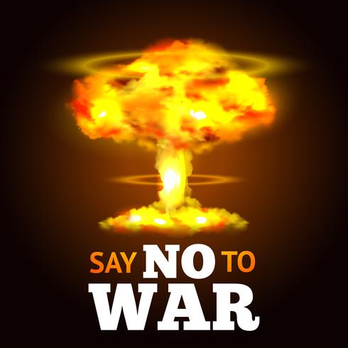 Nuclear Explosion Poster vector