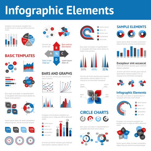 Conjunto de infografías de negocios vector