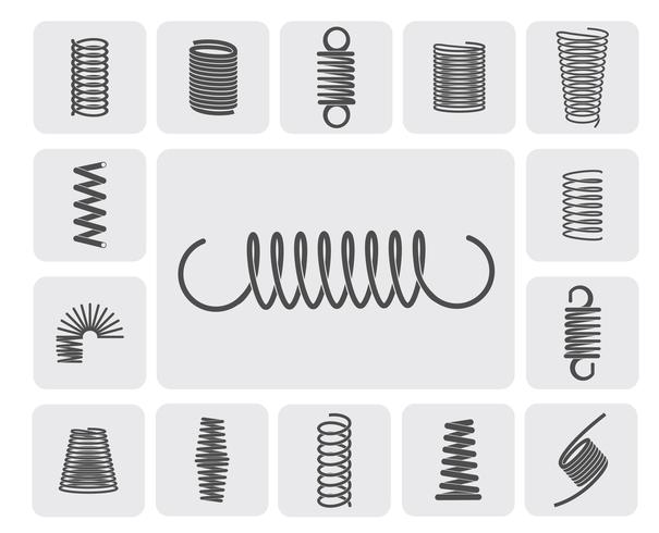 Metal Springs Set vector