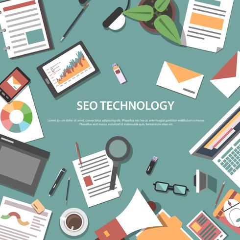 Search engine optimization web concept vector