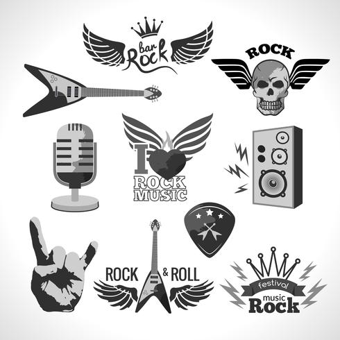 Set de musica rock vector