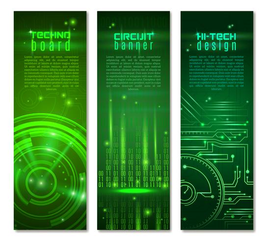 Circuit Banner Set vector