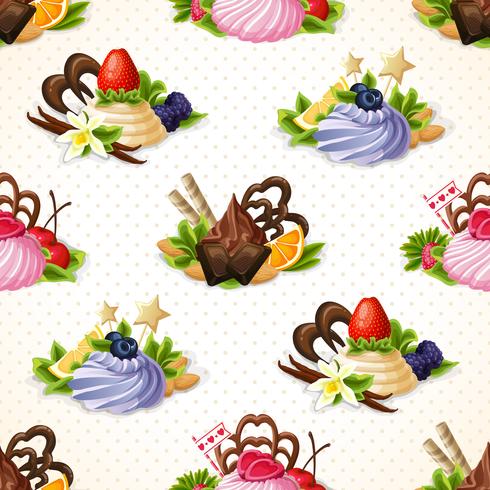 Sweets seamless pattern vector