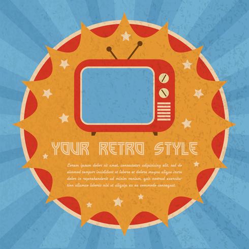 Cartel de estilo retro vector