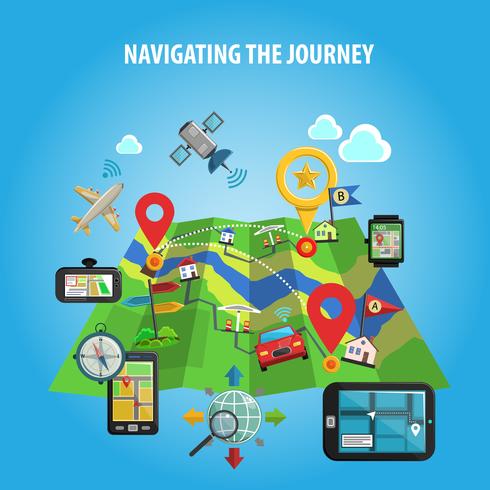 Navigating The Journey Concept  vector