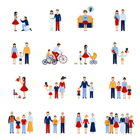 Family Icons Set vector