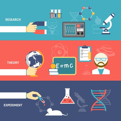 Science Theory Banner Set  vector