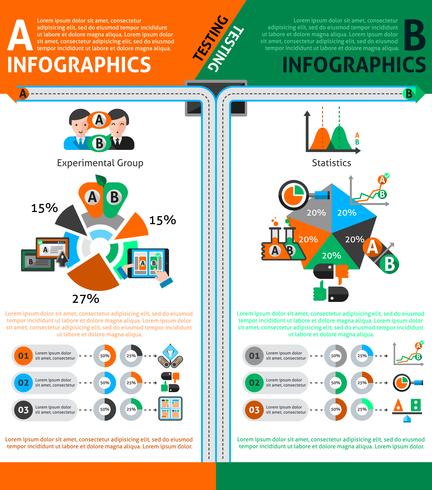 A-b Testing Infographics Set vector