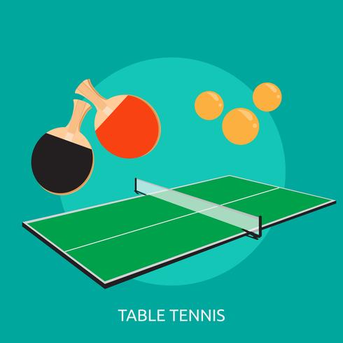 Tenis de mesa ilustración conceptual diseño vector