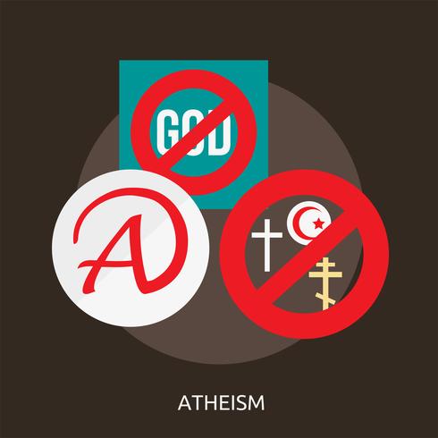 Atheism Conceptual illustration Design vector