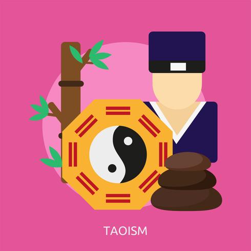 Taoism Conceptual illustration Design vector