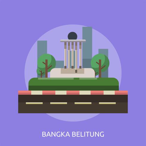 Bandung City Conceptual Ilustración Diseño vector