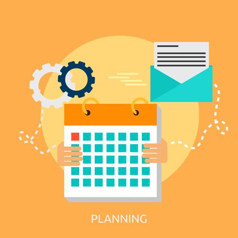 Planning Conceptual illustration Design vector