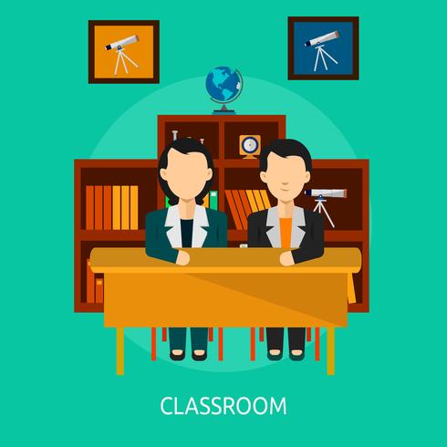 Classroom Conceptual illustration Design vector