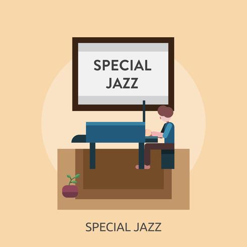 Especial Jazz Conceptual Ilustración Diseño vector