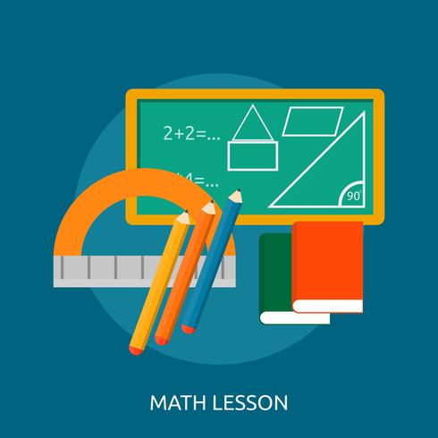 Math Lesson Conceptual illustration Design vector