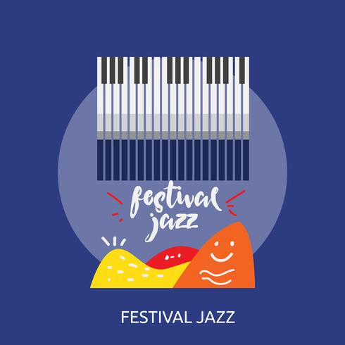 Festival Jazz Conceptual Ilustración Diseño vector