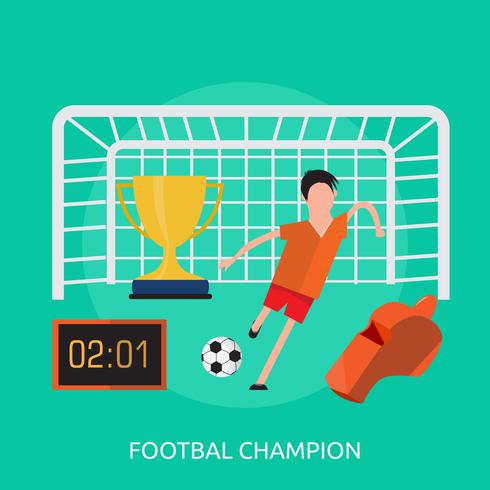 Footbal Champion Conceptual illustration Design vector