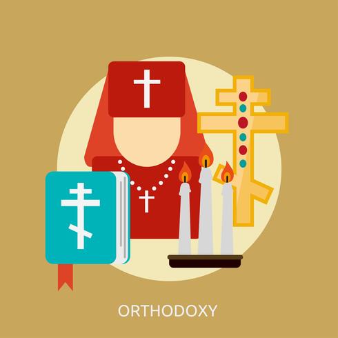 Ortodoxia conceptual ilustración diseño vector