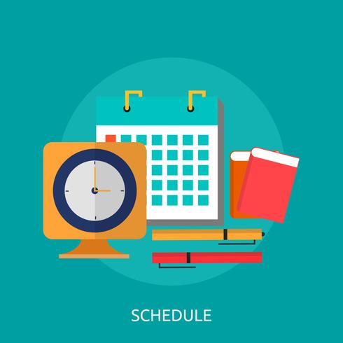 Horario Conceptual Ilustración Diseño vector