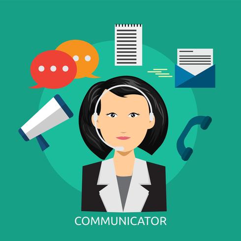 Communicator Conceptual illustration Design vector