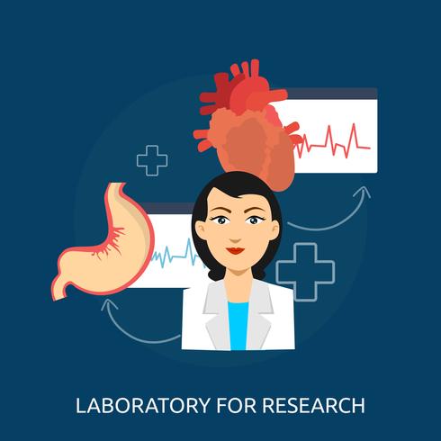 Lab Research Conceptual illustration Design vector