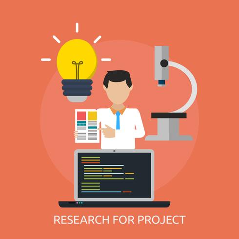 Research Project Conceptual illustration Design vector