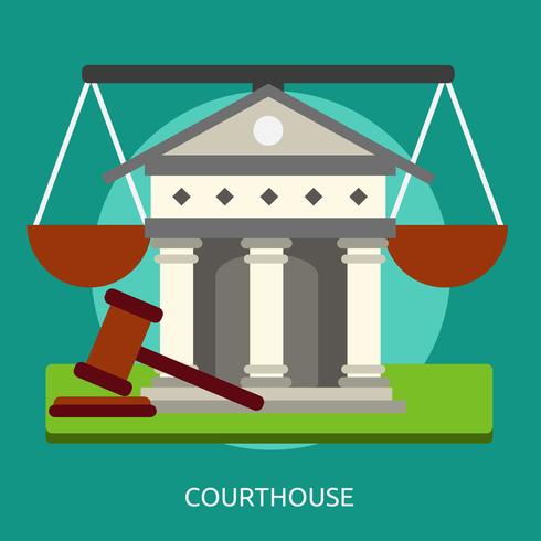 Courthouse Conceptual illustration Design vector