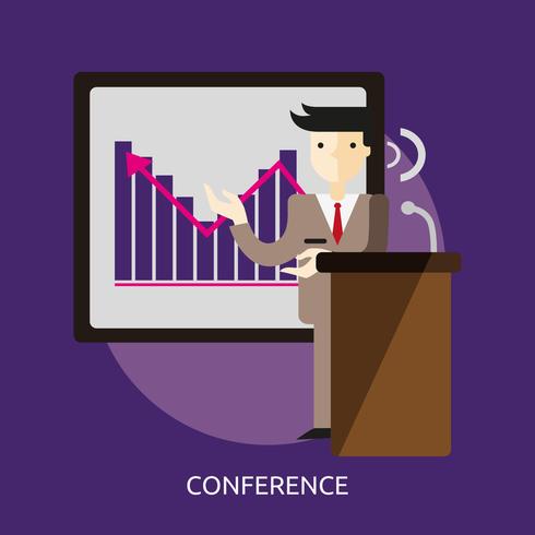Conference Conceptual illustration Design vector