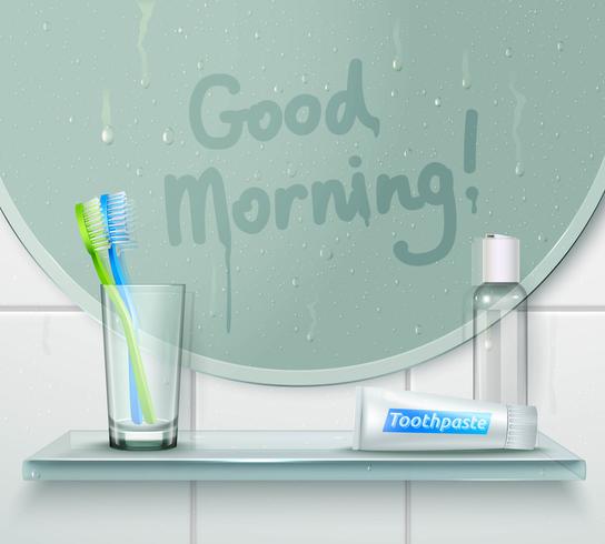 Good Morning Wash Composition vector