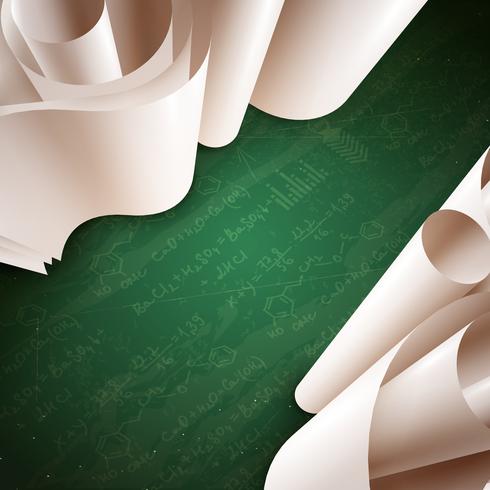 Fondo de rollo de papel 3d vector